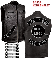 Premium Classico Patch Club Erikois Nahkasliivi