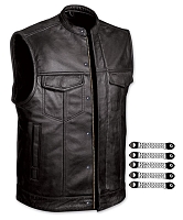 Premium Classico Fullbody Dual Zip / Ketjuliivi Nahka Liivi