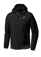 Black Premium Soft Shell Motorcycle Hoodie Black Ce-A Moottoripyörätakki