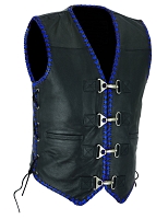 Anarcho Club Bluerib Vest Nahkaliivi