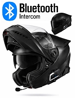 Neo Bluetooth Matt Black S8X Bluetooth 5.3 Moottoripyöräkypärä