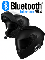 Intercom Mach-22 Bluetooth Matt Black S9Xm Moottoripyöräkypärä