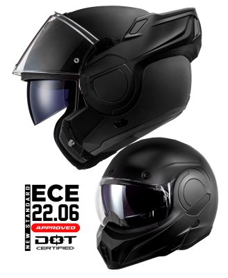 Ece 22.06 Tour Reverse Flip Modular Jet Black Matt Avaavat Moottoripyöräkypärä