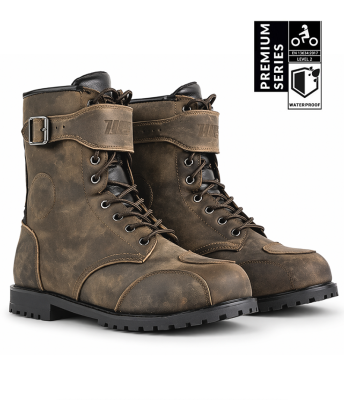 Tour Vintage Ce-Taso 2 Disstressed Brown Boots Vedenpitävät Mc-Saappaat