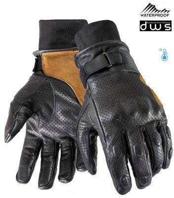 Vintage Rider Black Waterproof Street Katukäsineet