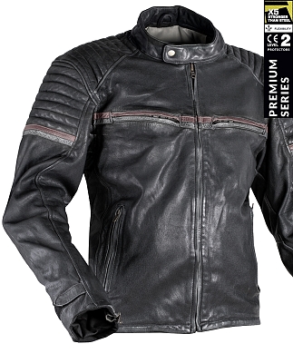 Stealth 92X Vintage Musta Goatnappa Ce Premium Mc Nahkatakki