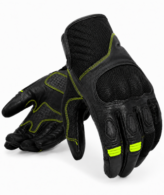 Gp Airflow Hi-Vis Keltaiset Lyhyet Moottoripyöräkäsineet