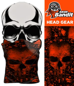 Hd Bandit Orange Skull Dorg Bandanna Kaula Tube Kaulan Lämpötila Balaclava