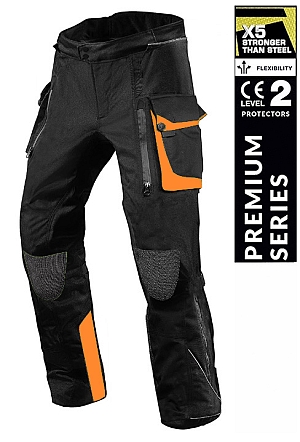 Premium Dynatech Orange/Black Kevlar 17092:2020 Vedenpitävä Mc Jokeskään Housut Mcv