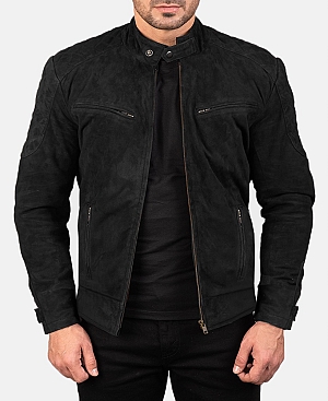 Nubuck Retro Black Ce Premium Mc Nahkatakki