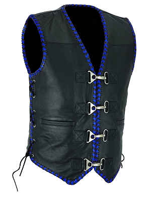 Anarcho Club Bluerib Vest Nahkaliivi