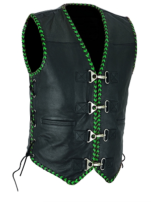 Anarcho Club Greenrib Vest Nahkaliivi