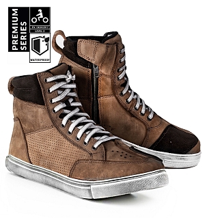 Roadster Drytech Vintage Brown Ce Waterproof Moottoripyöräten Lenkkarit