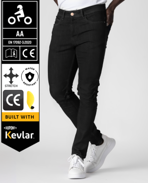 Bulletride Kevlar-Farkut Jetblack Ce-Aa Vedenpitävät Moottoripyöräfarkut