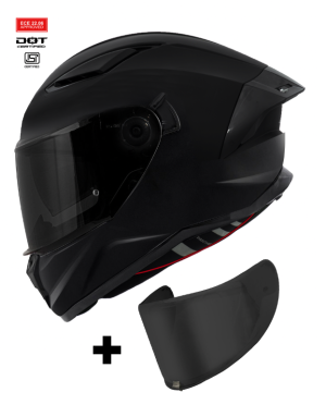 Ece 22-06 Darkknight Panther + Dark Visor Matta Musta Aurinkosuirto Mc Kypärä
