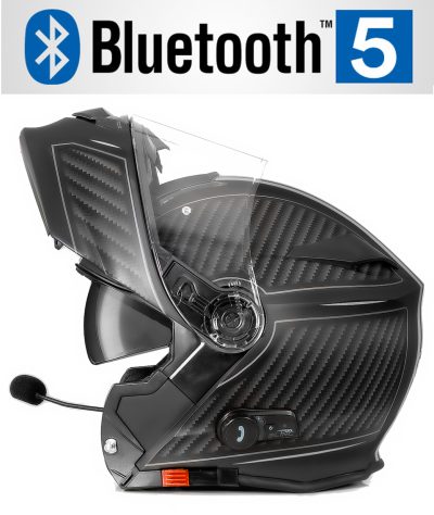 Bluetooth Bullet Hd Matte Harmaa V5 Aurinkosuirto Mc Kypärä