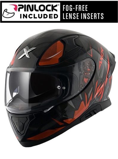 Axor Apex Hunter Black Orange Aurinkovisiiri Mc Kypärä - Mcv