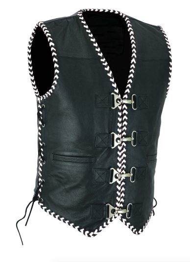 Anarcho Club Whiterib Vest Nahkaliivi