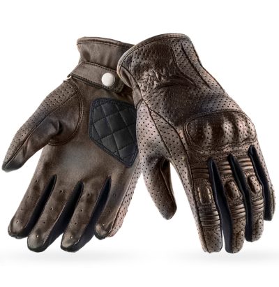Armour C22 Summer Vintage Brown Moottoripyörän Nahkasäsineet