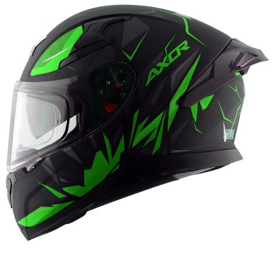Hunter Semi Matt Black Green Aurinkovisiiri Pinlock Mp Kypärä - Mcv