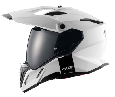 Adventure Xcross Dualvisor Gloss White Ece 22-06 Mp Kypää