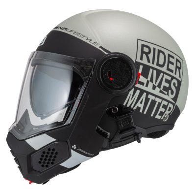 Ghostfighter Duo Nz 22-06 Involt Greyblack&Grey Matt Avattava Mp-Kypärä