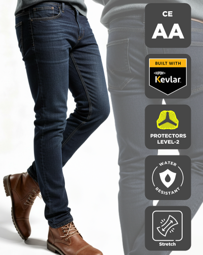 Cruiser V4 Wp Darkblue Jaguar-Aa Kevlar Mp Jeans  Regular Leg Mcv