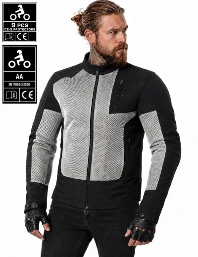 Clima Shield 4Season Silver/Grey Kaikkien Säiden Vedenpitävä Ce-Aa Moottoripyörätakki