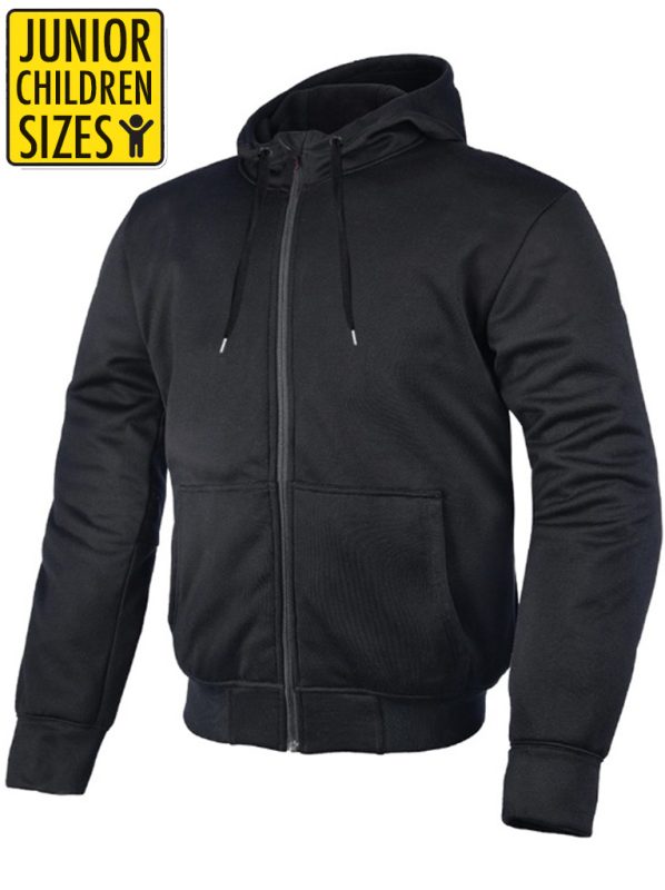 Junior / Lasten Kevlar Hoodie Ce Aa 17092:2020 Musta Mc-Huppa - Mcv