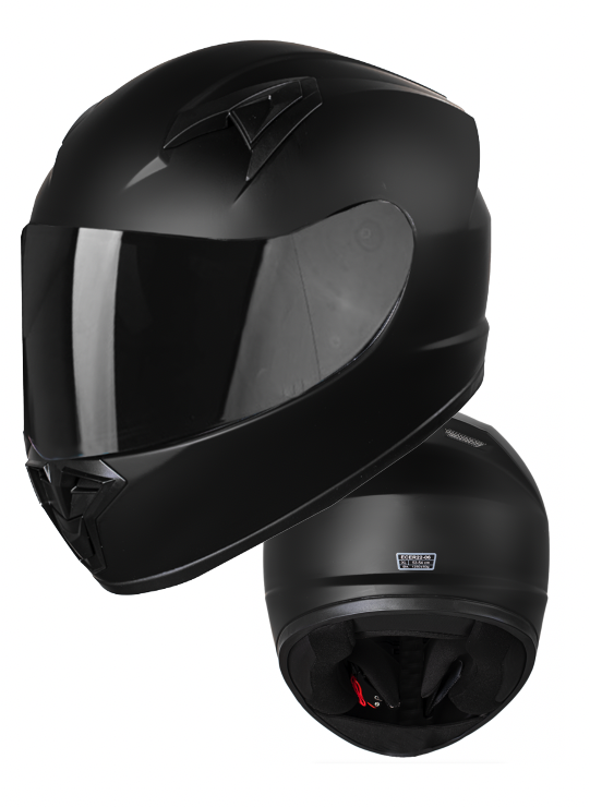 Alpha Black Junior Black Matt Lasten Moottoripyöräkypärä - Mcv