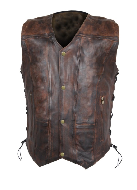 Premium Vintage Torino Vest Nahkasliivi