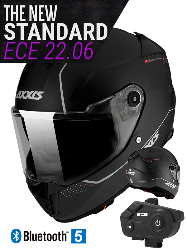 Ece 22-06 Bluetooth Axxis Hawk Matt Musta Aurinko Mc Kypää