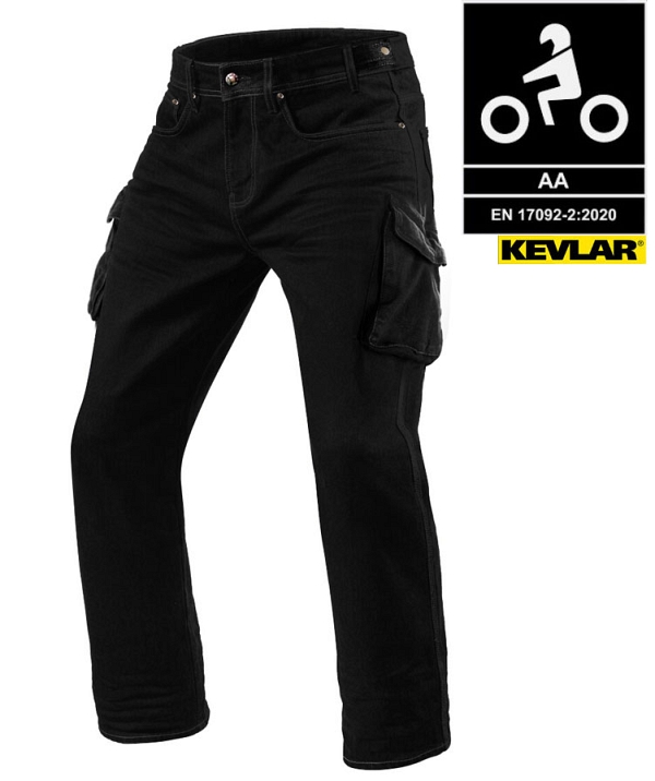 Kevlar Cargo Jeans Musta - Lyhyt Sääre Aa Stretch Unisex Mc Farkut - Mcv