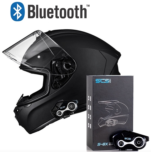 Bluetooth Hayder Aero D-Pro Mattamusta Integraali Moottoripyöräkypärä