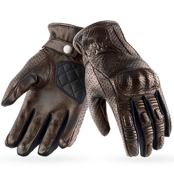 Armour C22 Summer Vintage Brown Moottoripyörän Nahkasäsineet