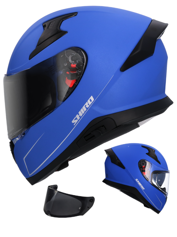 Shiro Katana Sv 22-06 Matt Blue Aurinkovisiiri Mp Kypärä  