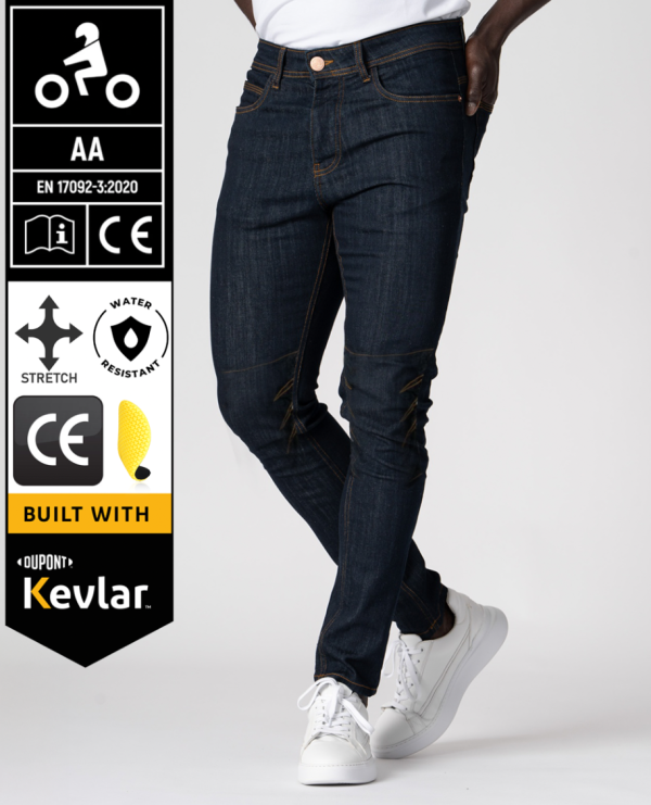 Bulletride Kevlar-Farkut Navyblue Tummansiniset Ce-Aa Vedenpitävät Moottoripyöräfarkut