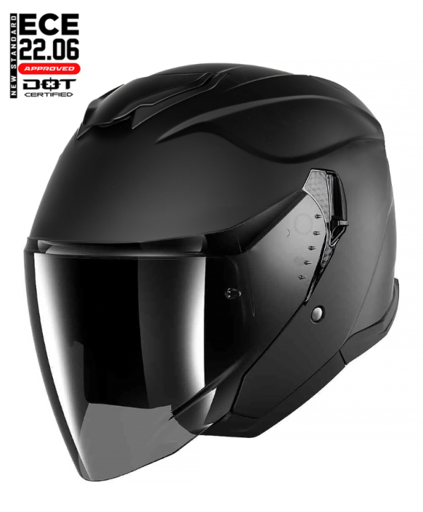 Stealthpilot Dark Jet Sv Black Matt Ece22-06 Jet Mc Kypärä Mcv