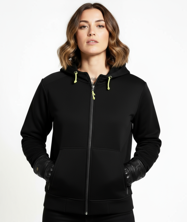 Lady Barricade Plain Black Kevlar Ce 17092:2020 Vedenpitävä Mc-Huppa Mcv