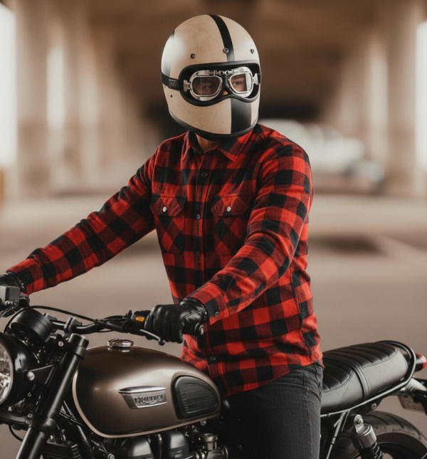 Kevlar-Paita Punainen Musta Ce 17092:2020 Flanneli Mc-Paita - Mcv