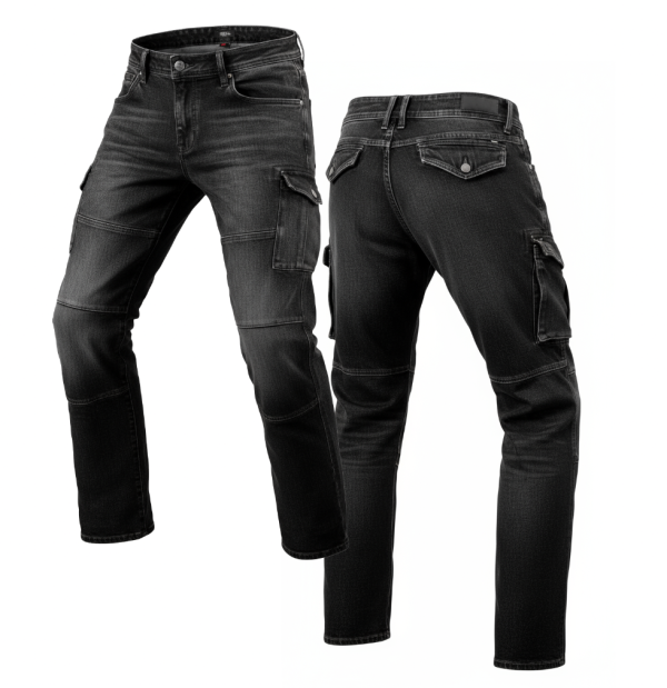 Bulletride Cargo Grey Dark Kevlarjeans Ce-Aa Vedenpitävät Moottoripyöräfarkut