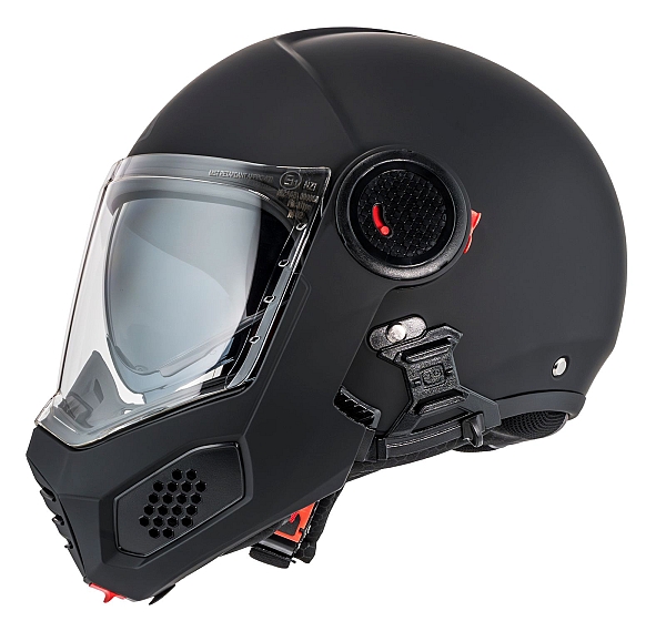 Ghostfighter Duo Nz 22-06 Matt Black Avattava Mp-Kypärä