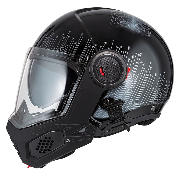 Ghostfighter Duo Nz 22-06 Meta Black&Silver Avattava Mp-Kypärä