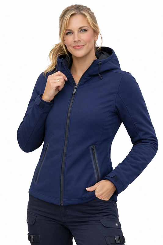 Lady Bandit Armor Navyblue Softshell Ce-Aa Kaikisään Moottoripyörätakki