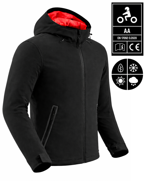 Bandit Armor Black-Red Softshell Ce-Aa Moottoripyörätakki