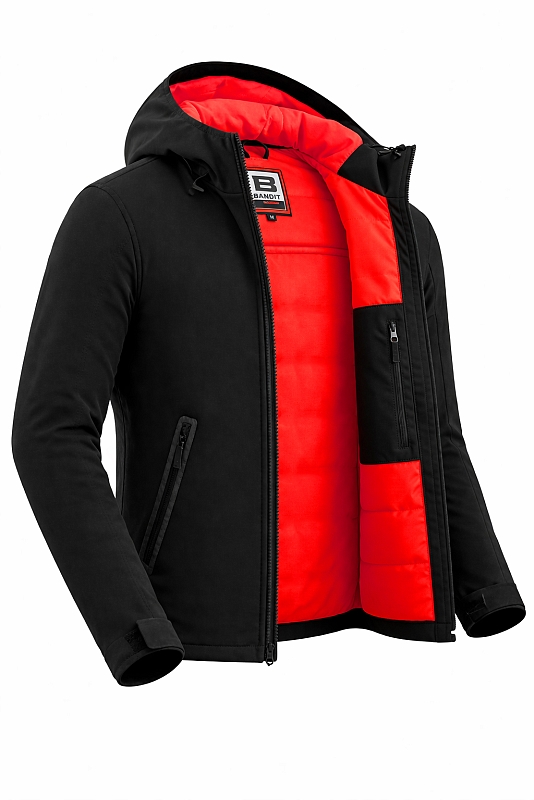Bandit Armor Black-Red Softshell Ce-Aa Moottoripyörätakki