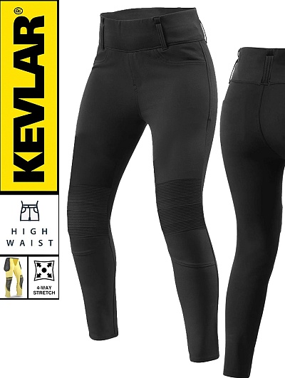 Naisten Kevlar Leggingit Full Kevlar Ce 17092 Biker Mc Pants - Mcv