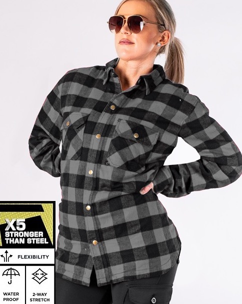 Lady Flanell Ce -hyvÄksytty Premium Gray VedenpitÄvÄ Mc-paita