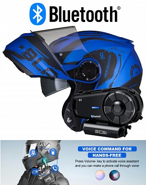 Bluetooth S3 5.0 Optimus Ii Destination Matt Blue Intercom MoottoripyÖrÄkypÄrÄ