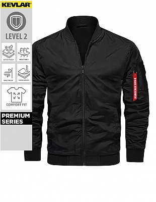 Premium Inferno Black Bomberjacket Ce 17092:2020 VedenpitÄvÄ Mp